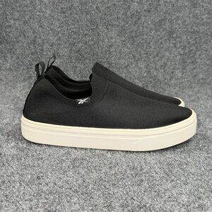 Reebok Onlux Slip On Shoes Women's 7.5 Black Athletic Stretch Comfort Sneakers